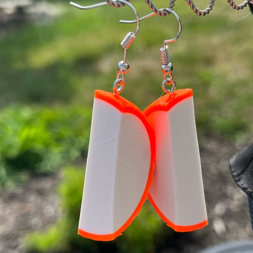 Golf ball earrings
